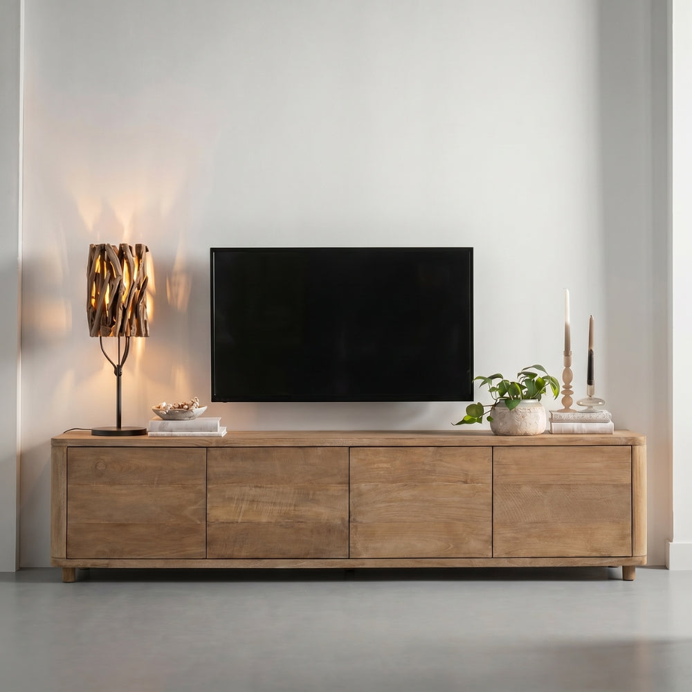 Meuble TV DTP Home Nova Large avec plateau en teck
