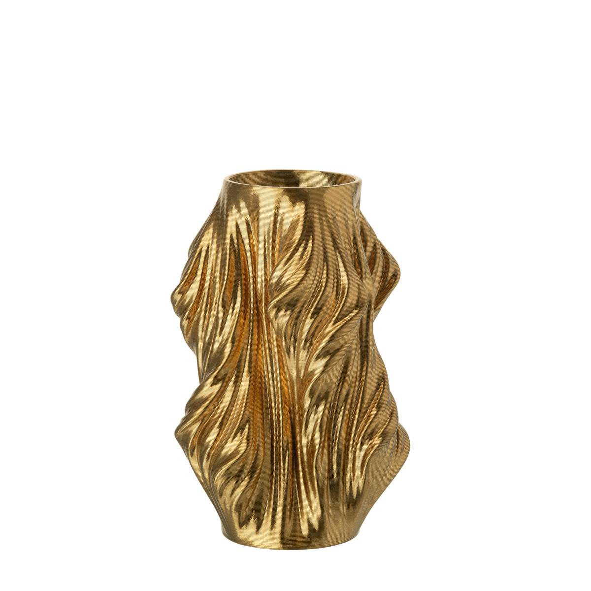Vase 3D Imprimé Irrégulier Porcelaine Couleur Or Petit J-Line