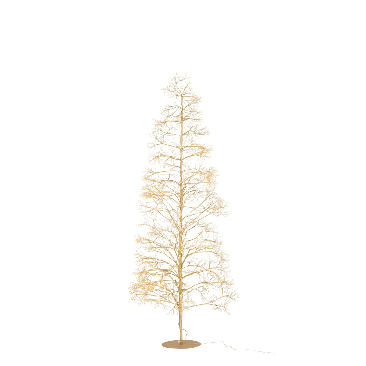 Sapin de Noël 2700 LED Métal Couleur Or Moyen H210cm J-Line