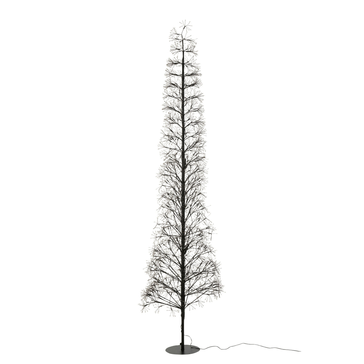 Sapin de Noël Éclairage LED Multicolore Fer Noir Extra Large H240cm J-Line