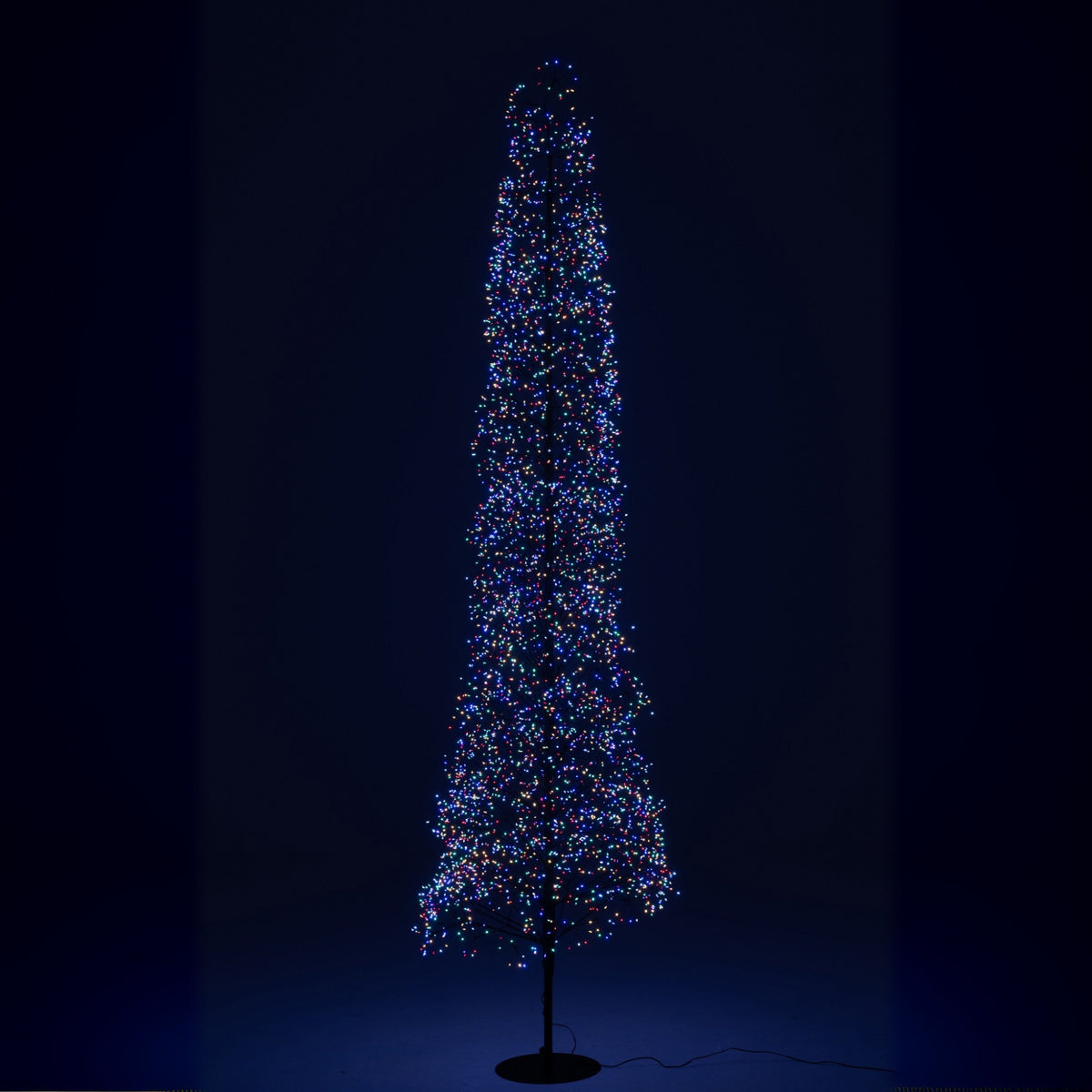 Sapin de Noël Éclairage LED Multicolore Fer Noir Extra Large H240cm J-Line