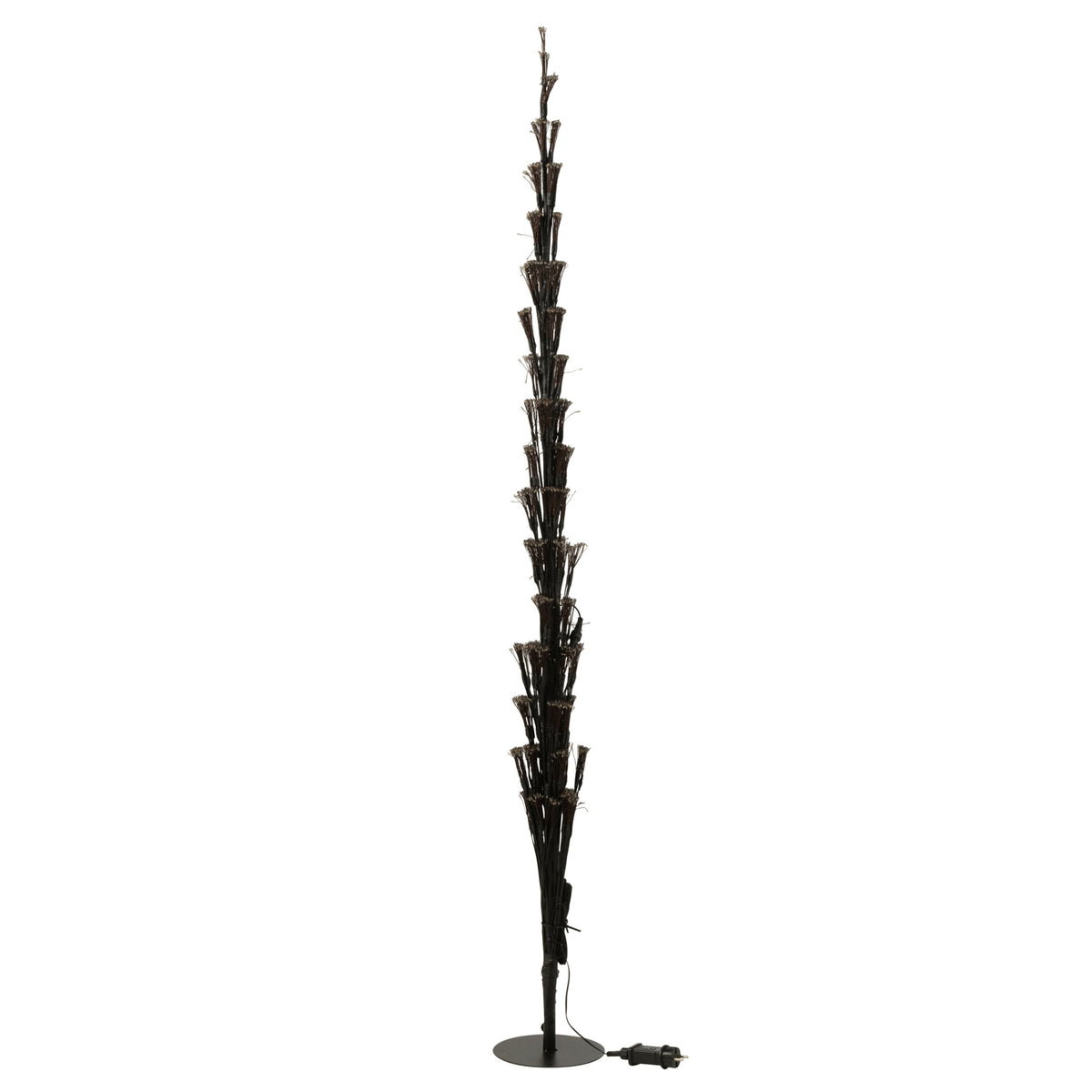 Sapin de Noël Éclairage LED Multicolore Fer Noir Extra Large H240cm J-Line