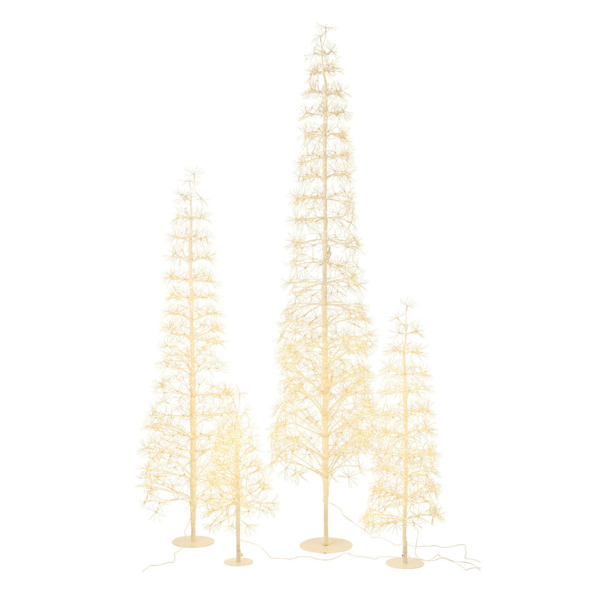 Sapin de Noël avec lumières LED blanc chaud, fer blanc, extra large H240 cm J-Line
