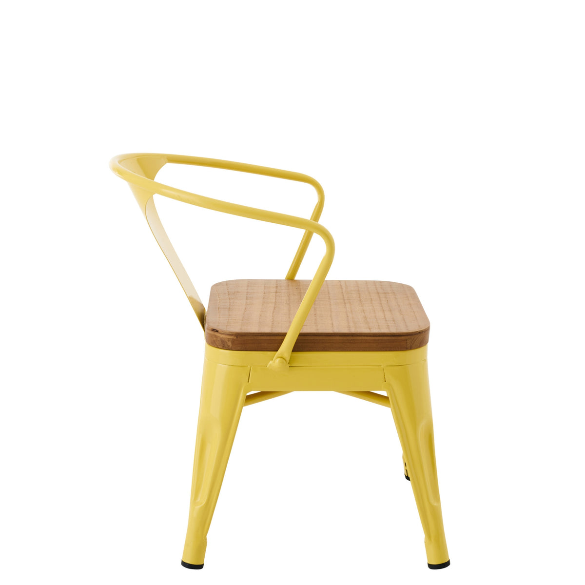 Chaise haute Evi Fer/Multiplex Jaune J-Line