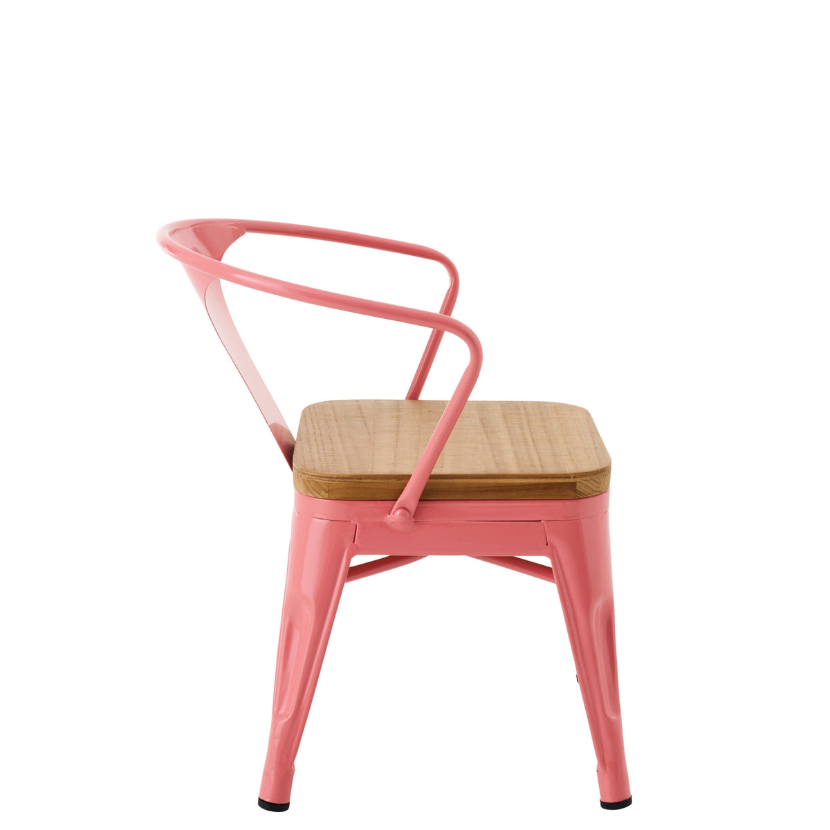 Chaise haute Evi Fer/Multiplex Rose foncé J-Line