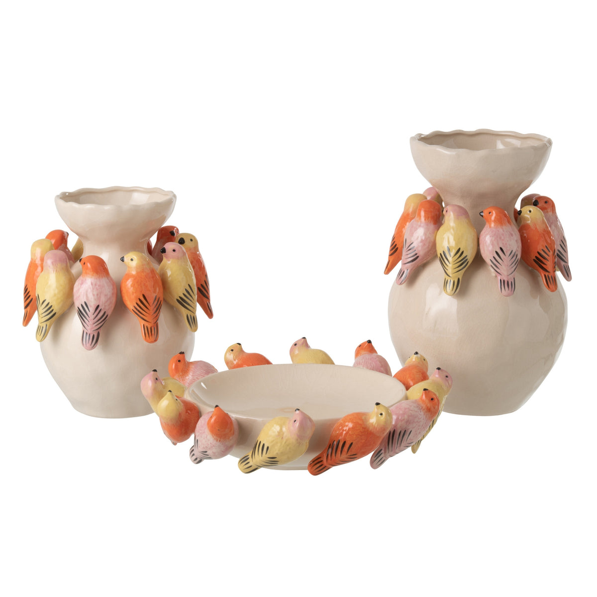 Vase Oiseau Céramique Multicolore Large J-Line