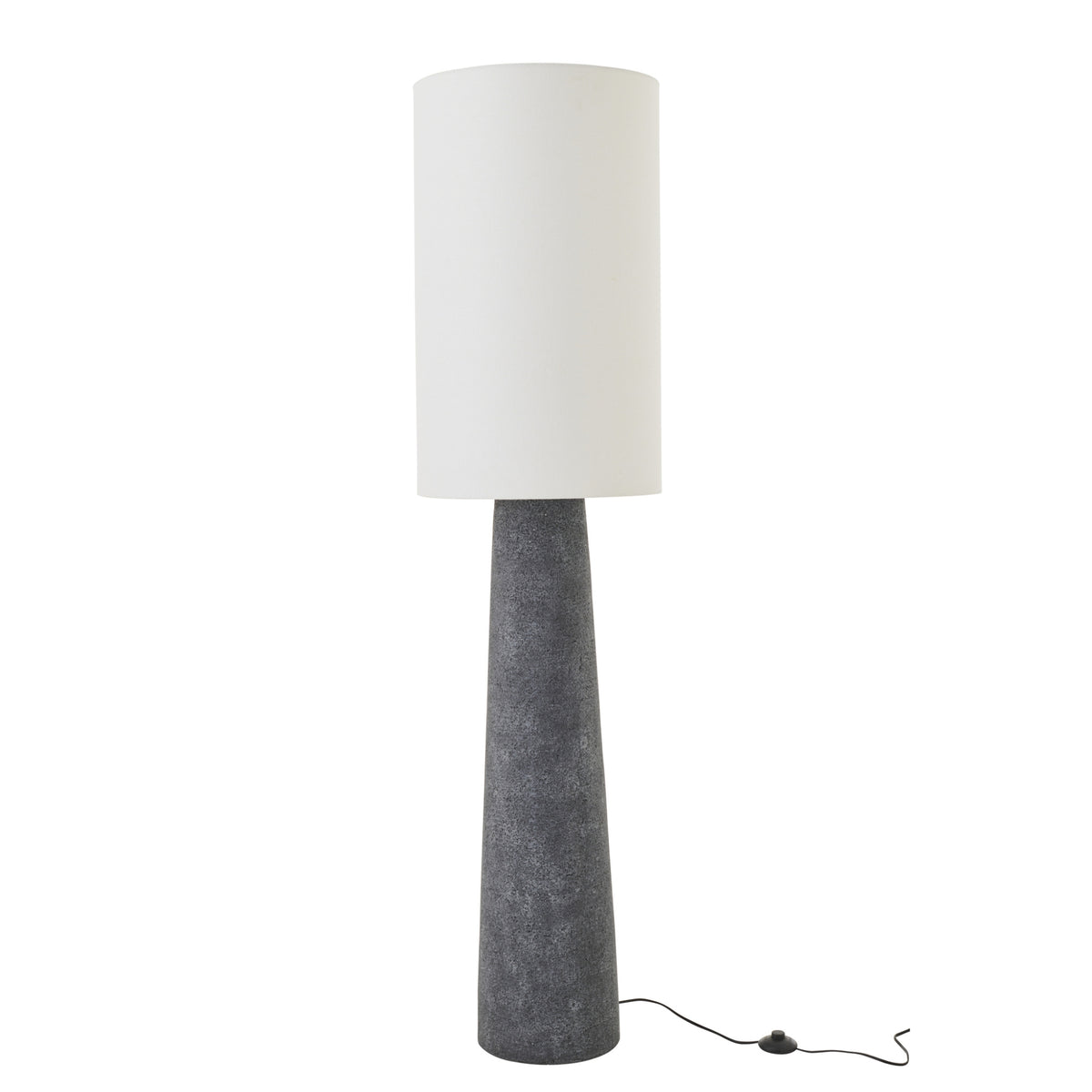 Lampadaire Ava Fibre de verre Noir/Blanc Large J-Line