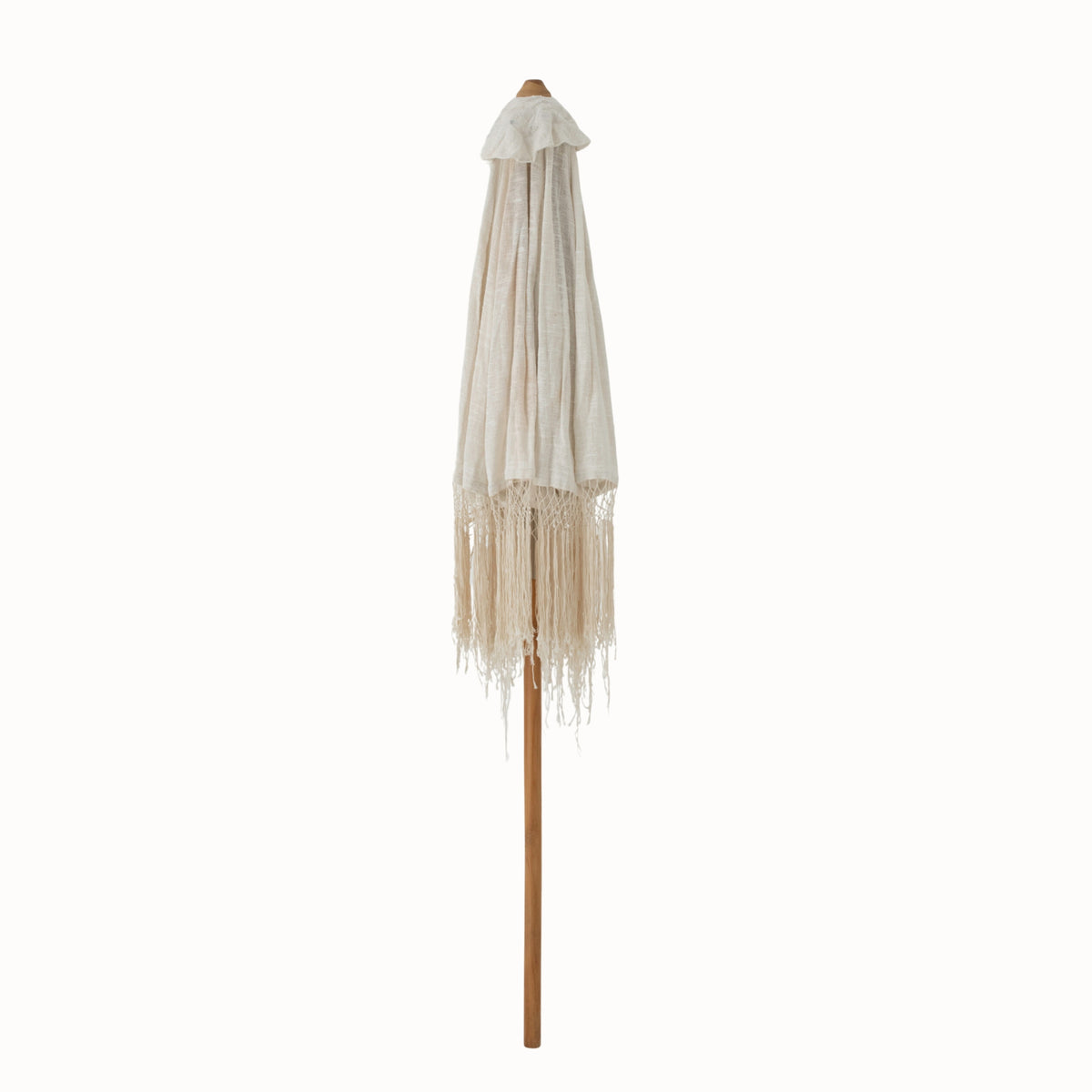 Parasol Macramé Bois Écru 200x250cm J-Line