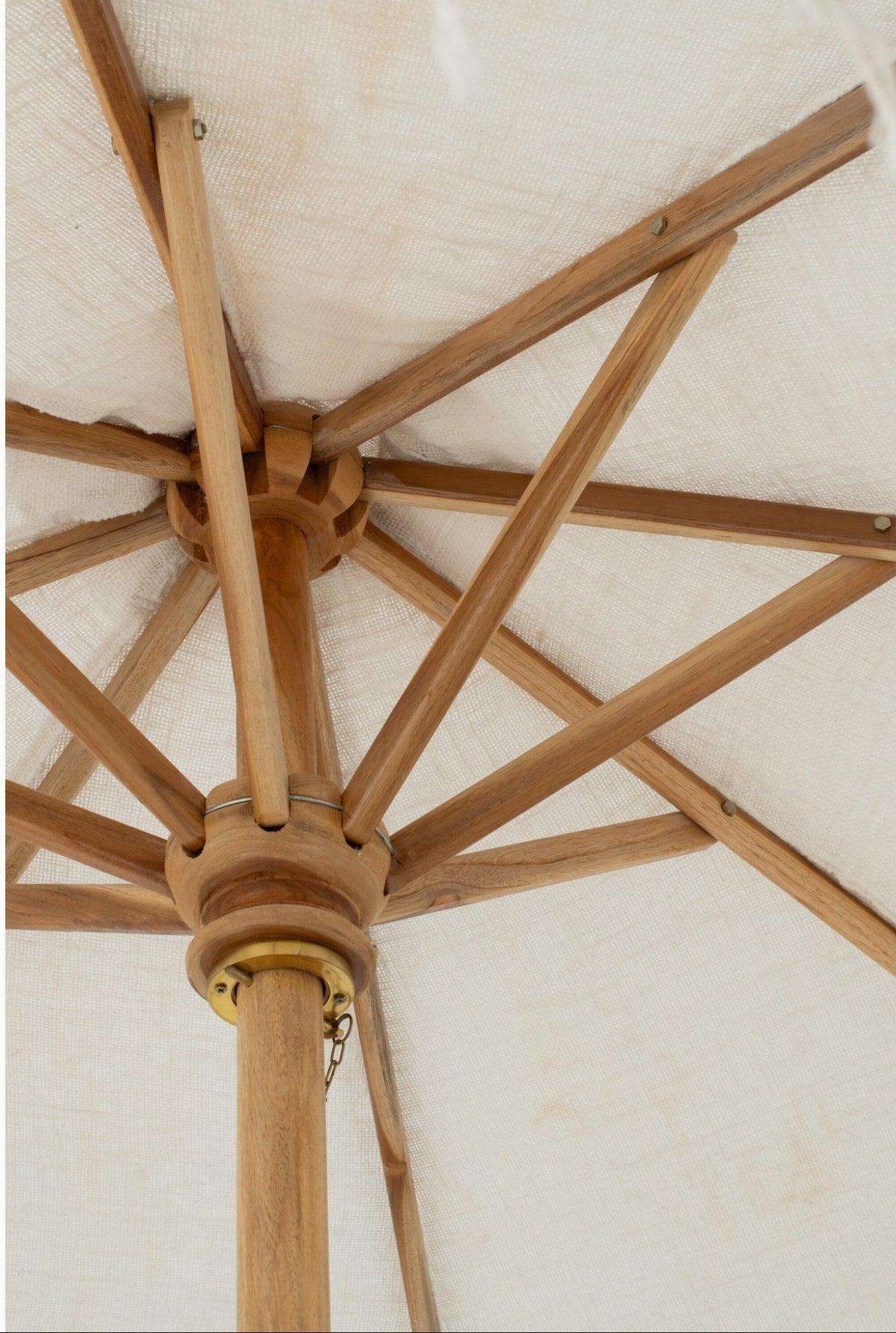 Parasol Macramé Bois Écru 200x250cm J-Line