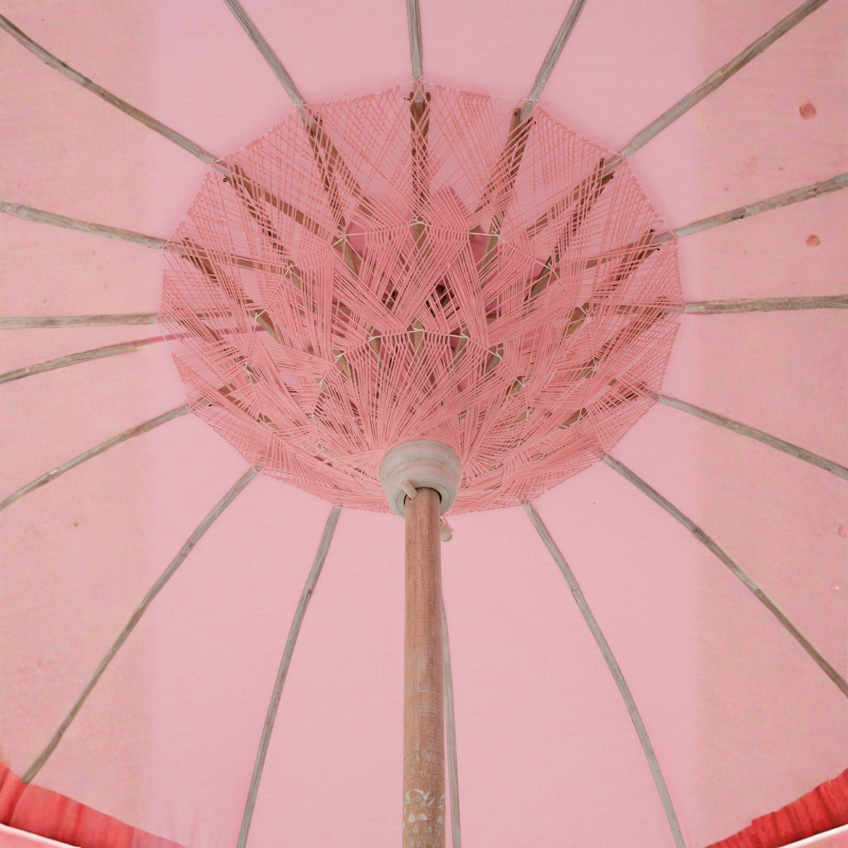 Parasol Bobbi Bois/Coton Rose clair J-Line