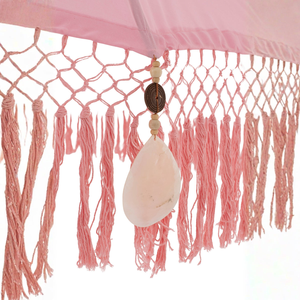 Parasol Bobbi Bois/Coton Rose clair J-Line