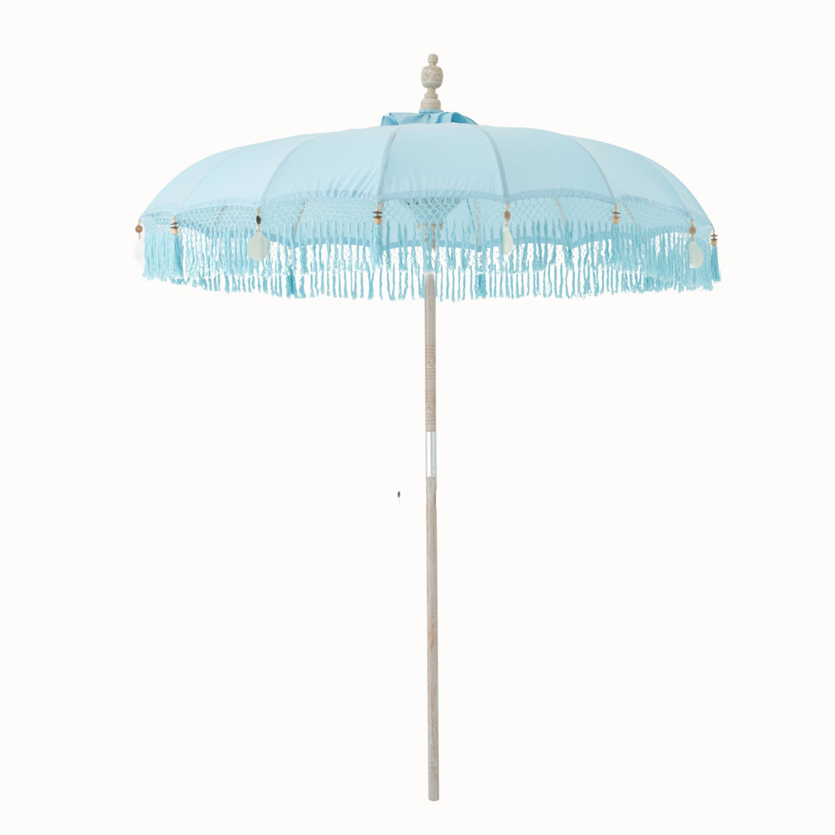 Parasol Bobbi Bambou/Coton Bleu clair J-Line