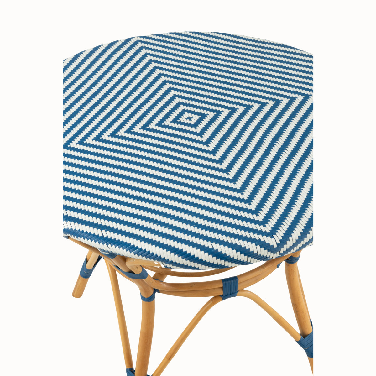 Table à manger Rotin Bleu/Blanc J-Line