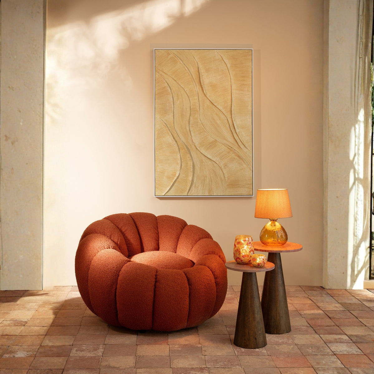 Tableau Miel Acrylique Couleur Or J-Line