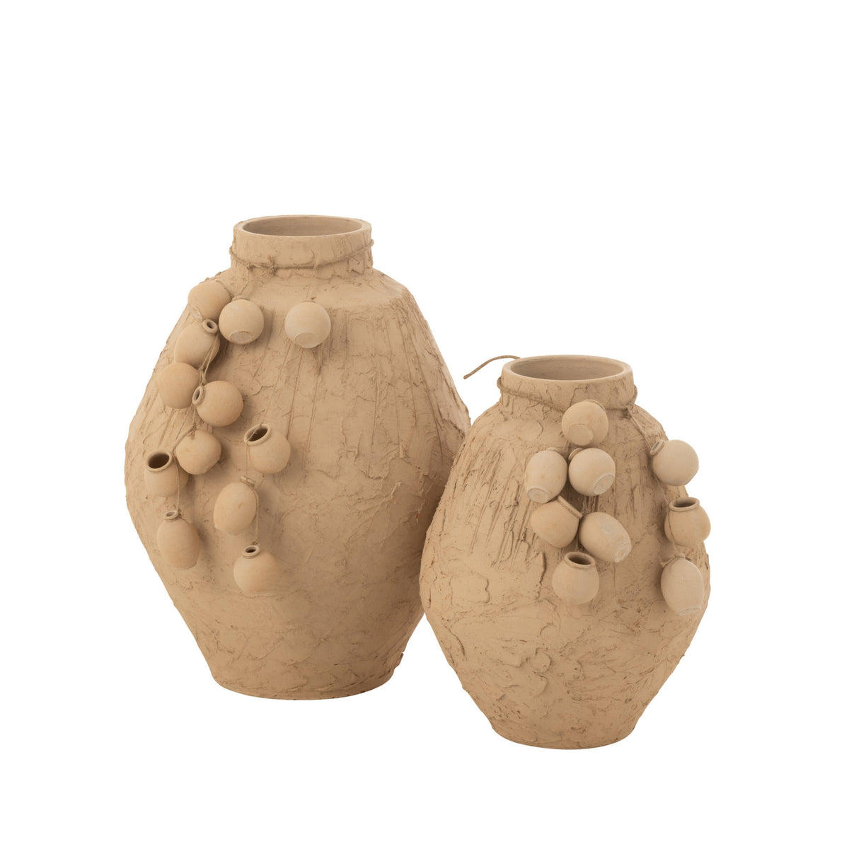 Pot + Pots suspendus Argile Naturel Petit