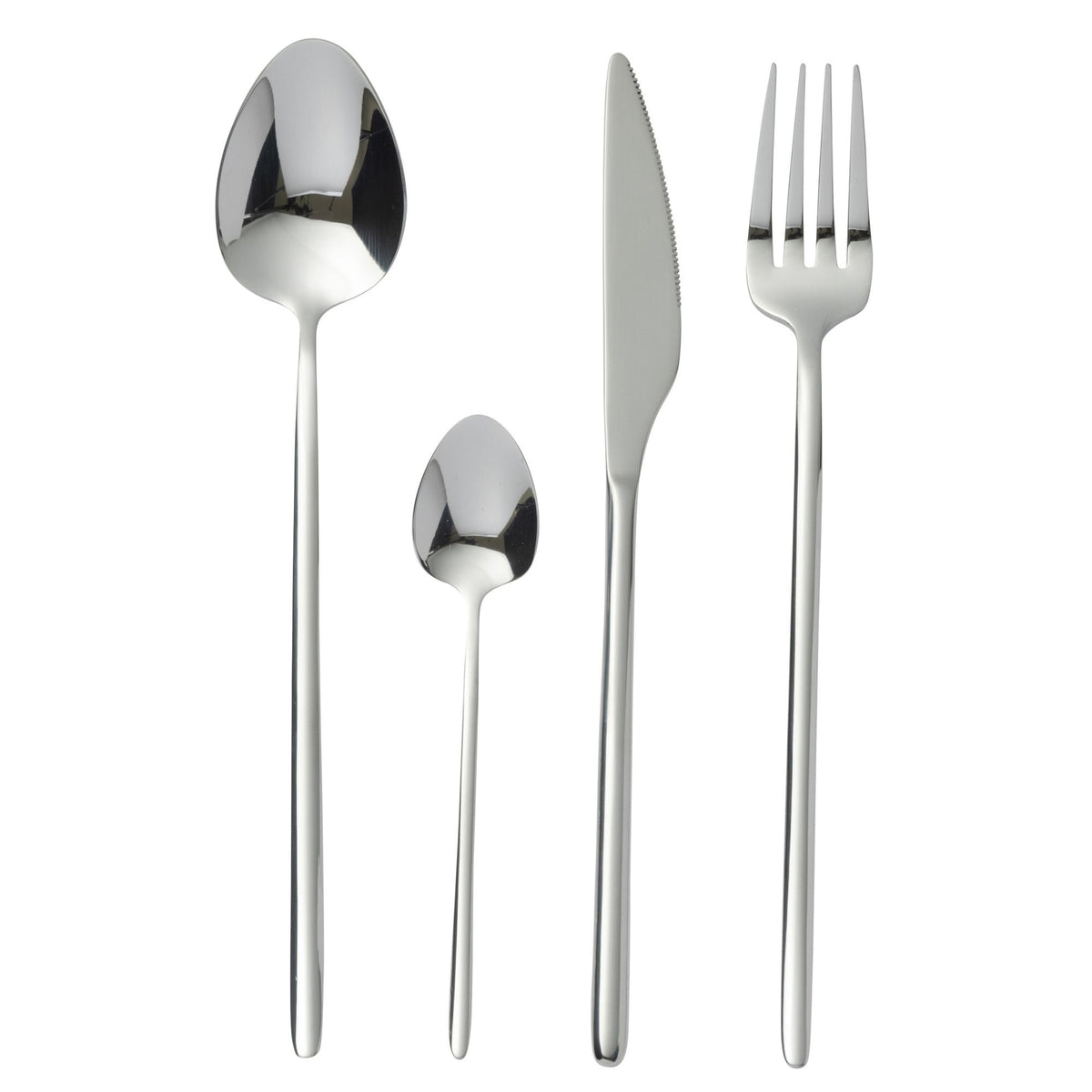Set de couverts Box C 24 Pièces Acier Inoxydable Argent Brillant J-Line