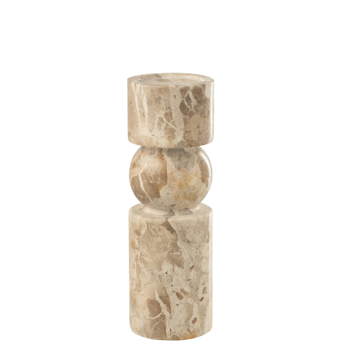 Bougeoir Marbre Beige Large J-Line