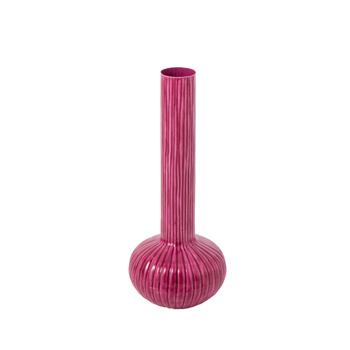 Vase en fer fuchsia large J-Line
