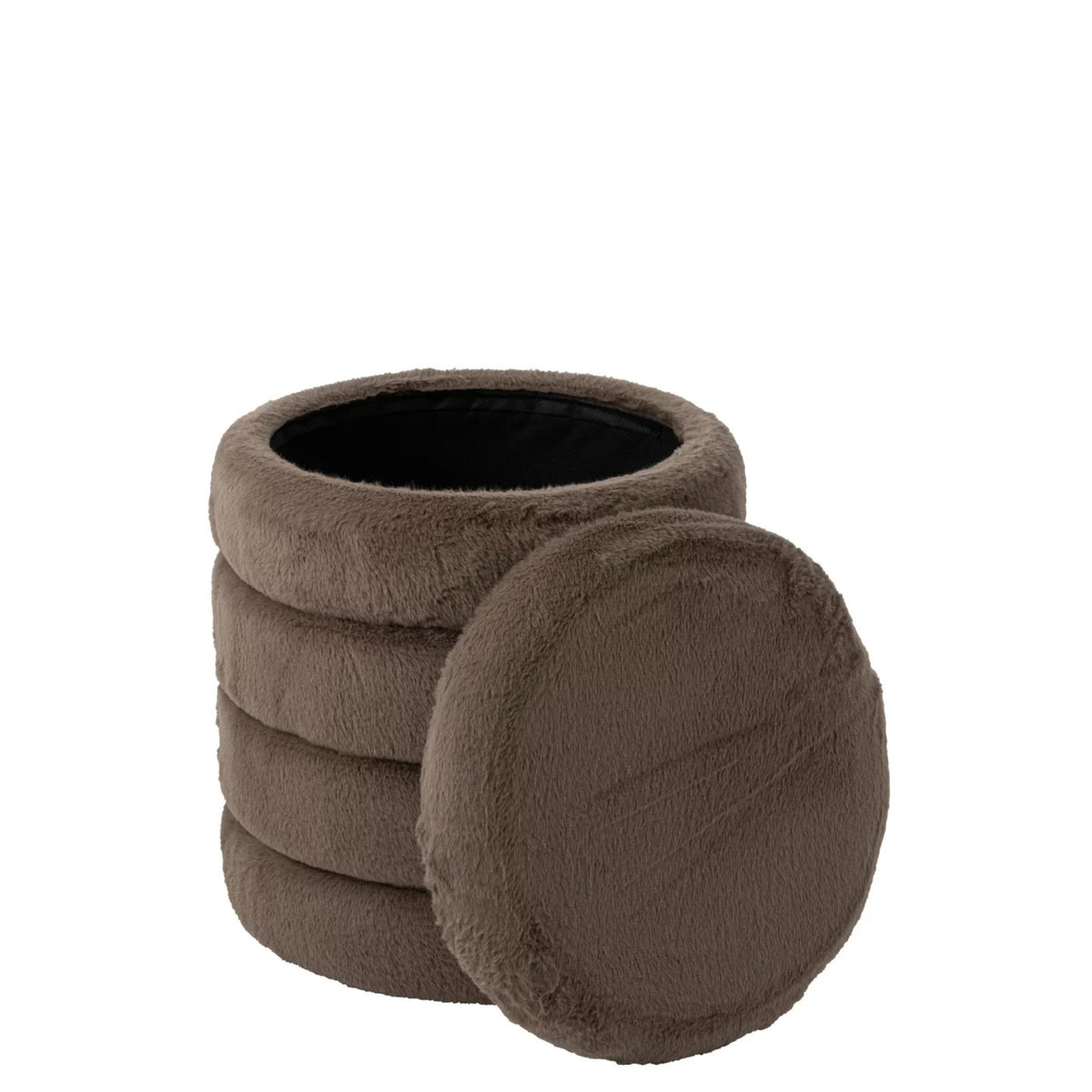 Pouf + Couvercle Mdf Taupe J-Line