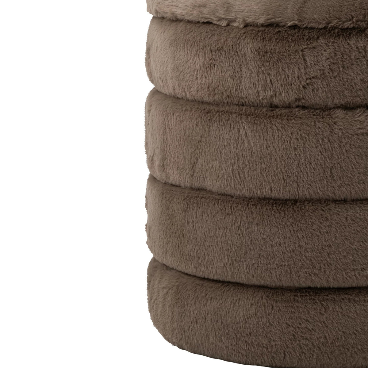 Pouf + Couvercle Mdf Taupe J-Line