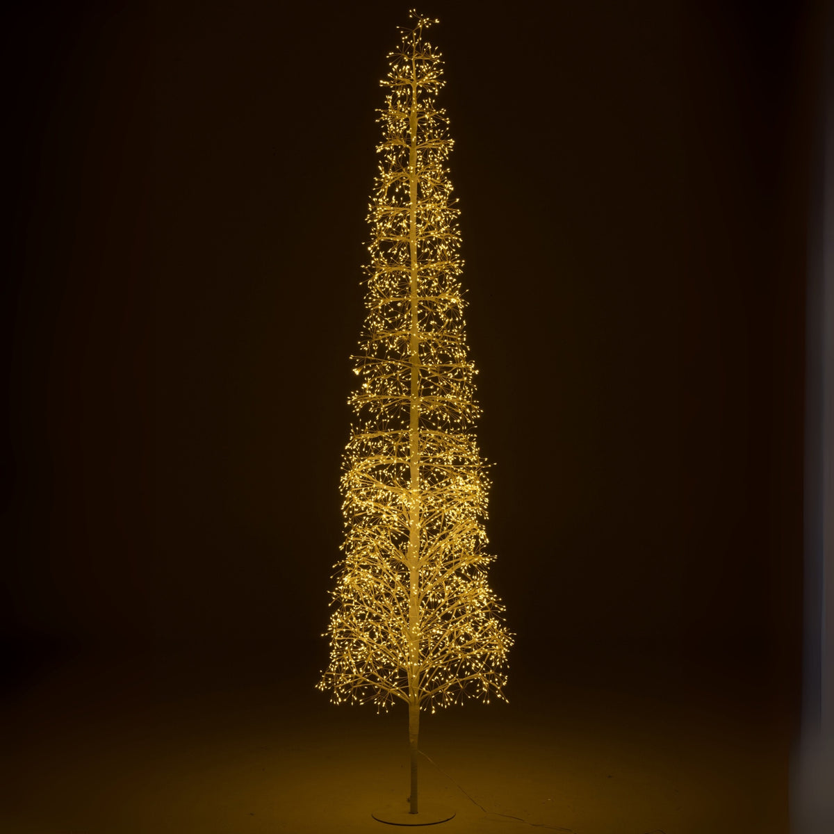 Sapin de Noël avec lumières LED blanc chaud, fer blanc, extra large H240 cm J-Line