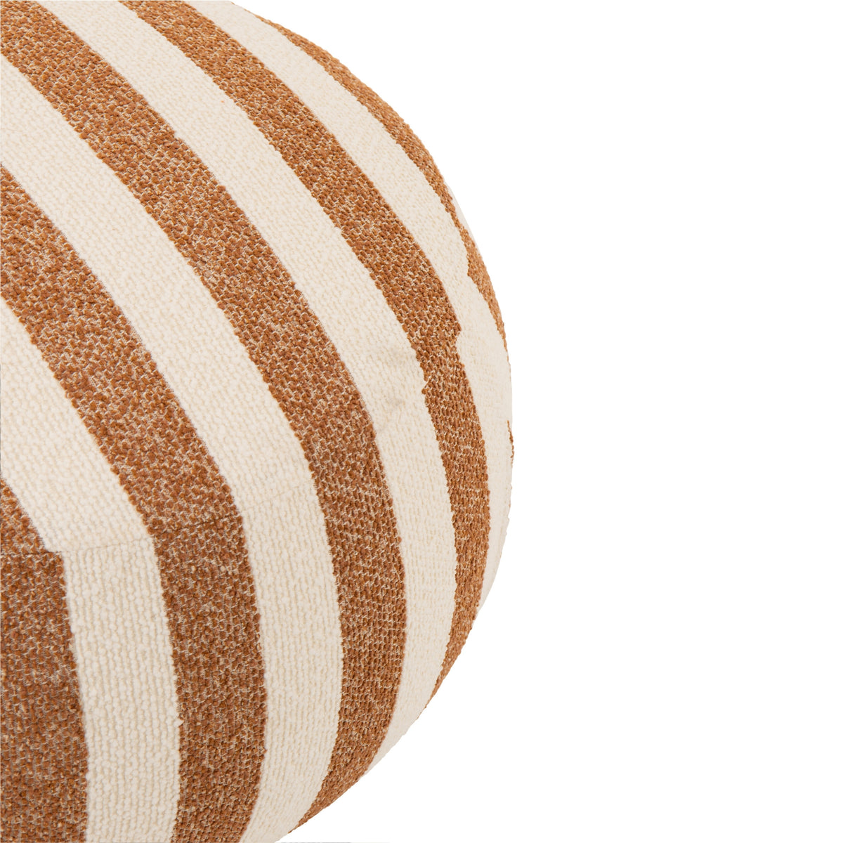Pouf Rayé Camel/Blanc Cassé J-Line