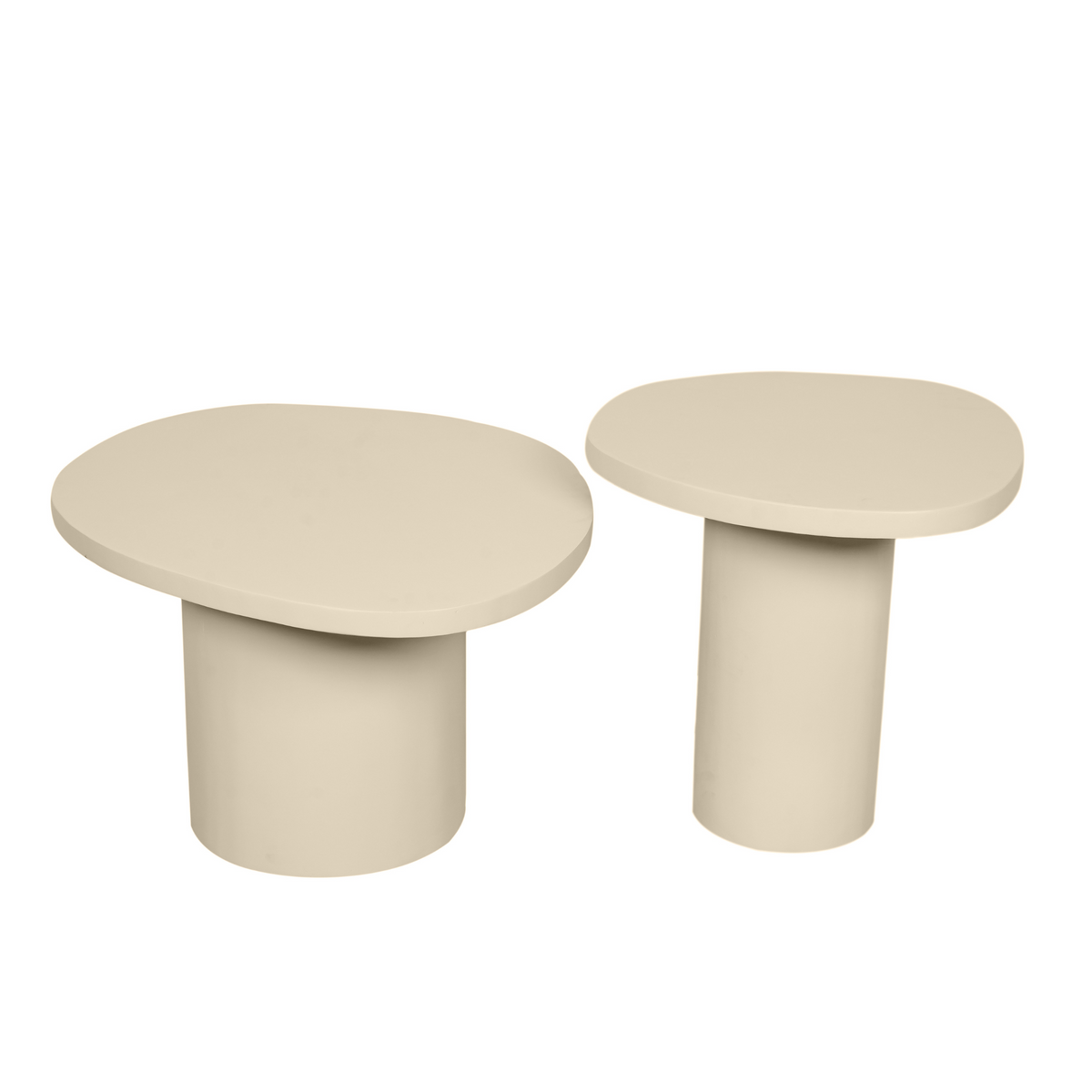 Tables basses Mirre Bois de manguier Sable Lot de 2 Starfurn