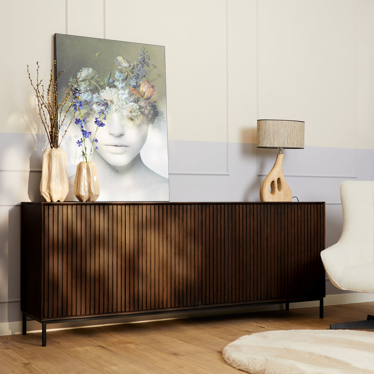 Buffet Madison Bois de manguier Marron 210cm Starfurn