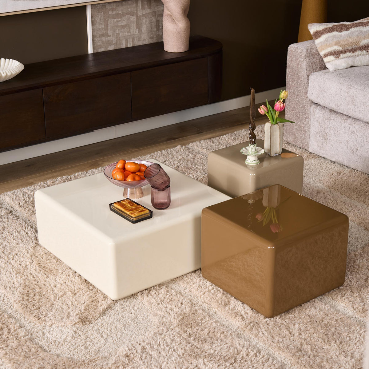 Table basse Elias marron 40 cm Starfurn