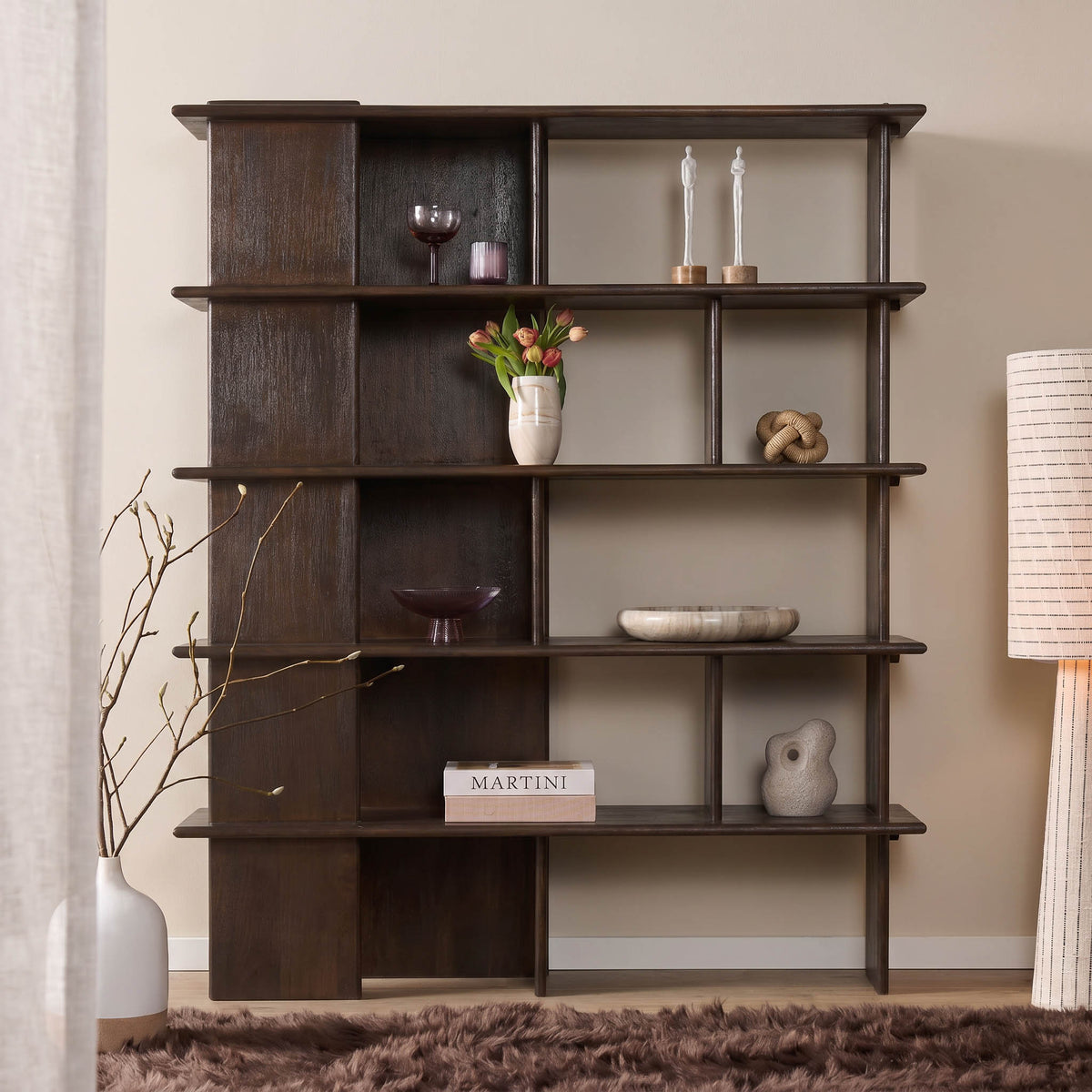 Armoire murale Lina Bois de manguier Marron 150cm Starfurn
