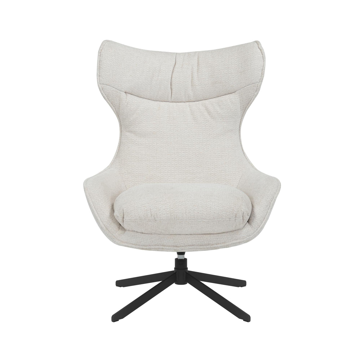 Fauteuil Olivia Pivotant Tissu Blanc Cassé Starfurn