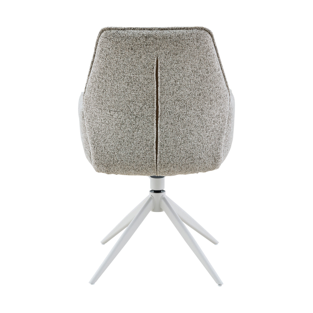 Chaise de salle à manger Hera en tissu beige avec accoudoirs Starfurn