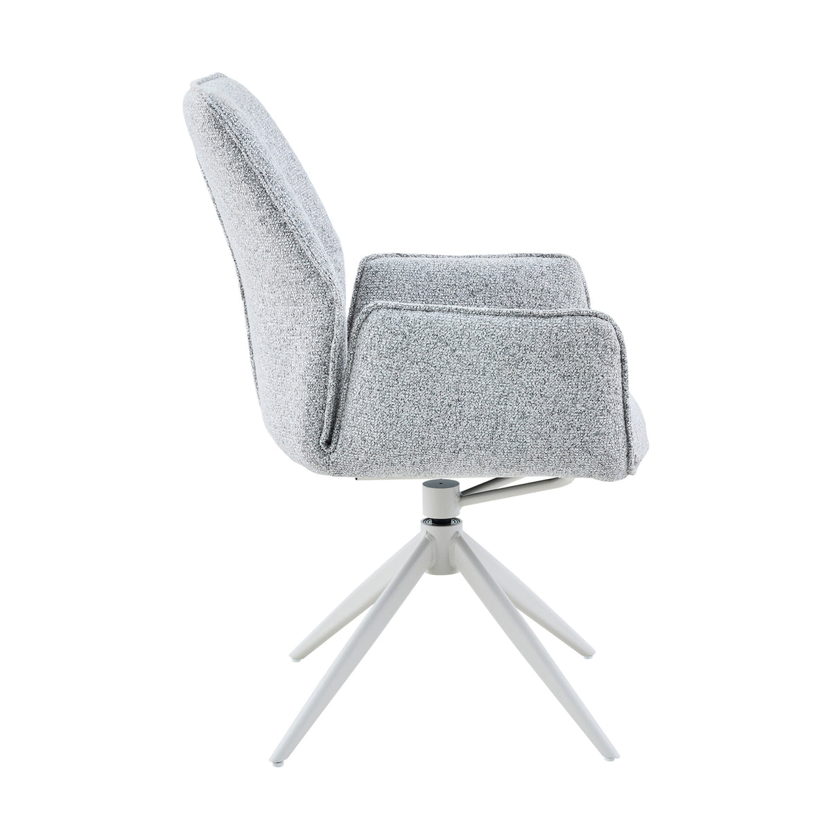 Chaise de salle à manger Hera en tissu beige avec accoudoirs Starfurn