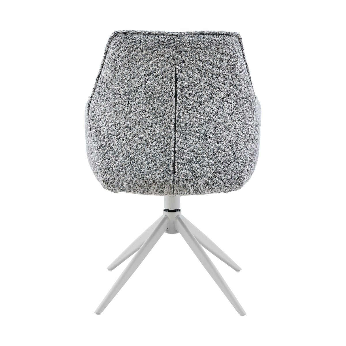 Chaise de salle à manger Hera en tissu gris avec accoudoirs Starfurn
