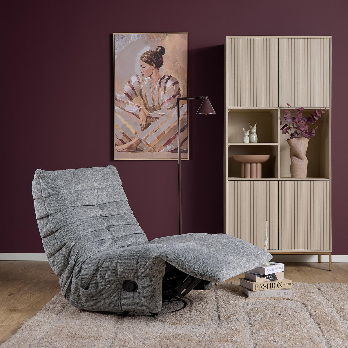 Fauteuil relax Zen Tissu Gris Starfurn