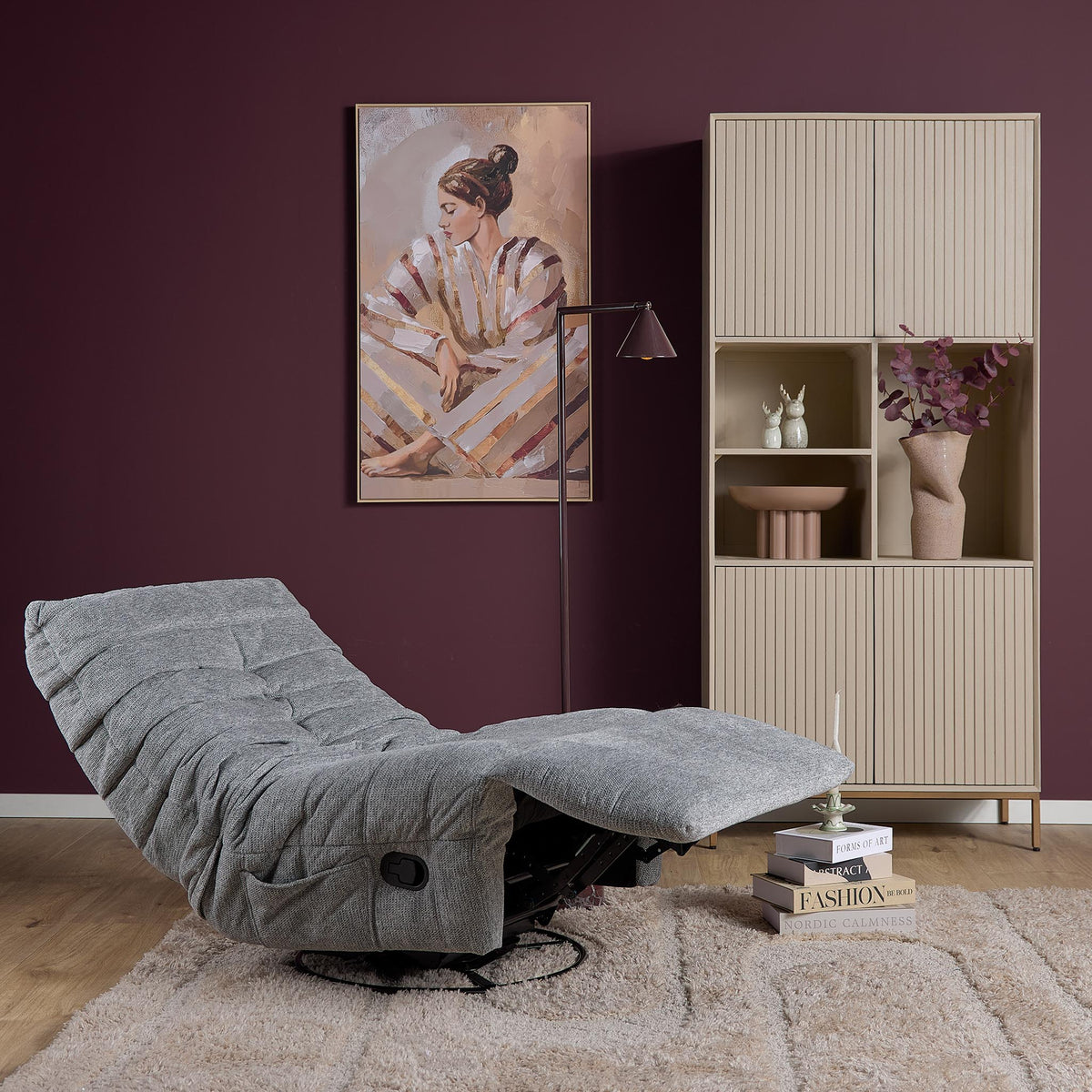 Fauteuil relax Zen Tissu Gris Starfurn
