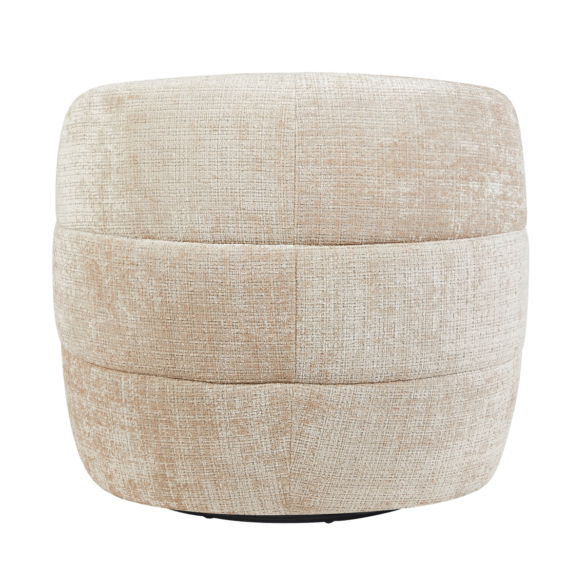 Fauteuil Yara pivotant en tissu beige Starfurn