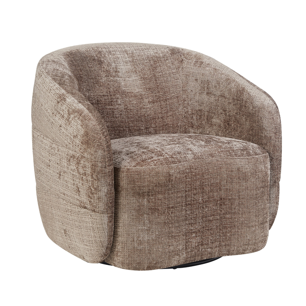 Fauteuil Yara pivotant en tissu Clay Starfurn