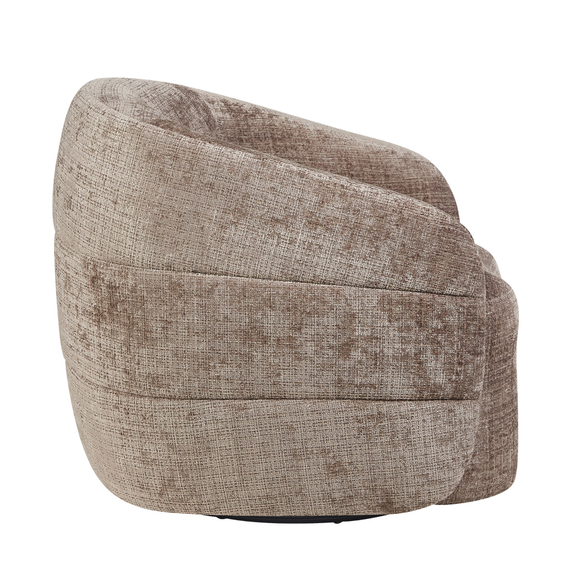 Fauteuil Yara pivotant en tissu Clay Starfurn