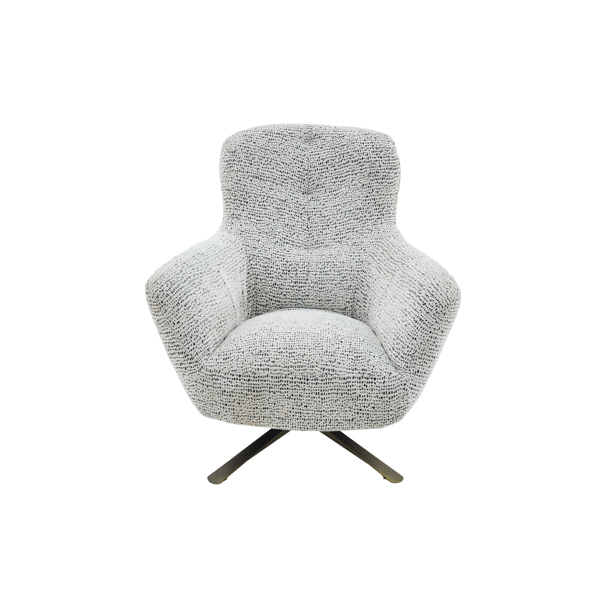Fauteuil Nena pivotant en tissu marron Starfurn