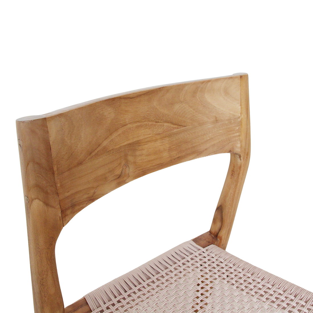 Chaise de salle à manger en teck Freya sans accoudoirs Naturel Lot de 2 Raw Materials