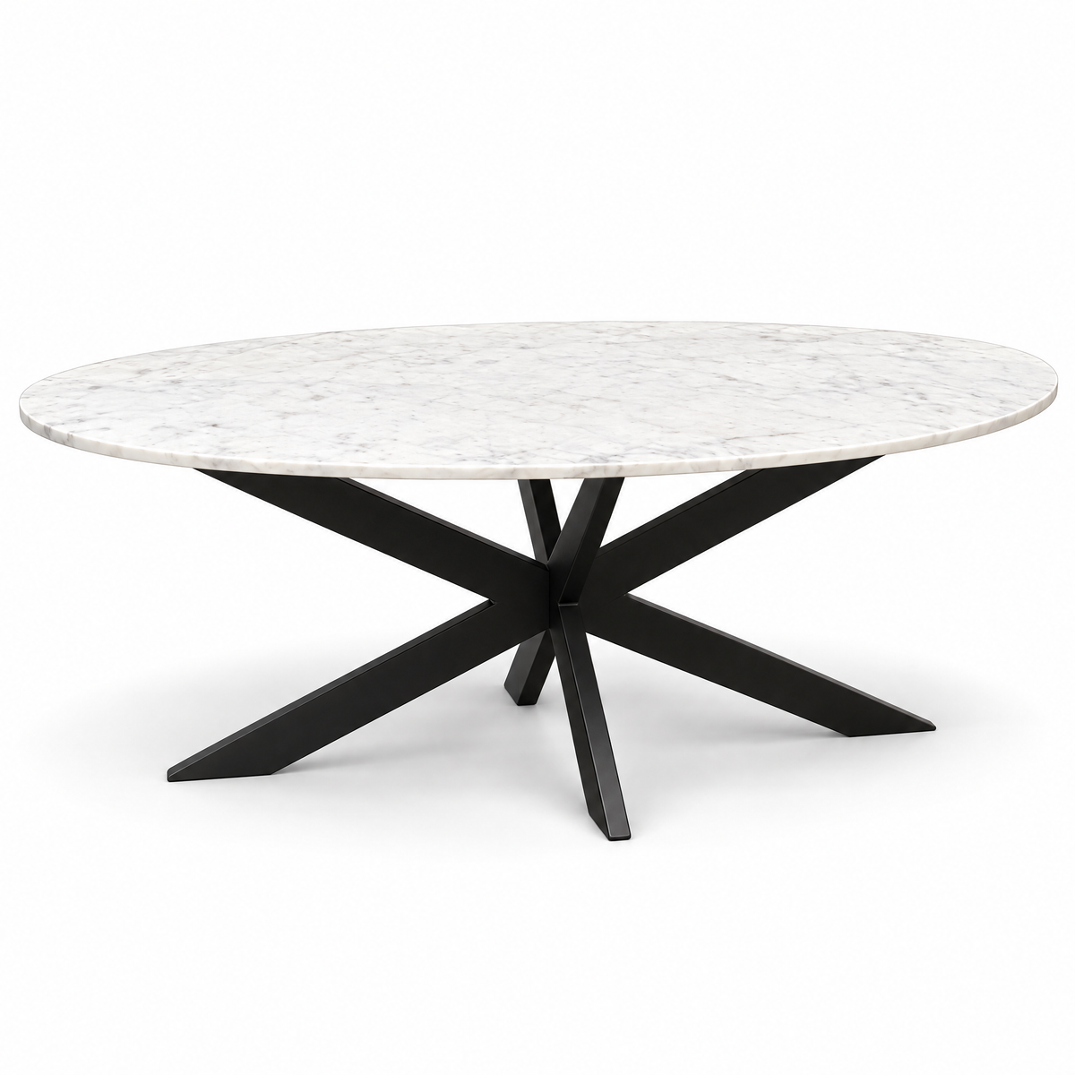 Table basse Faye Marbre Blanc Ovale 130cm Starfurn