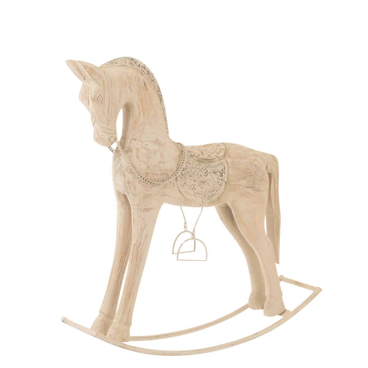 Cheval à bascule Topo Bois de manguier Naturel Large J-Line
