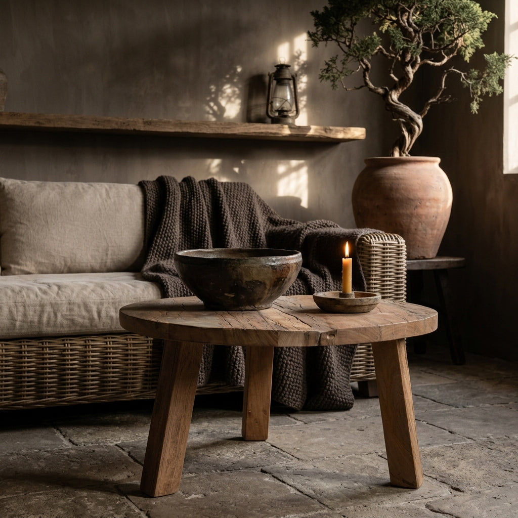Table basse ronde Farmwood L Matières premières
