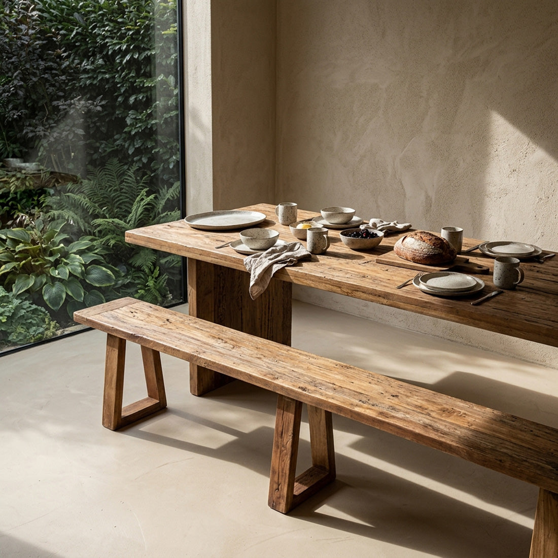 Table à manger Farmwood Waterfall - 240cm Matières brutes