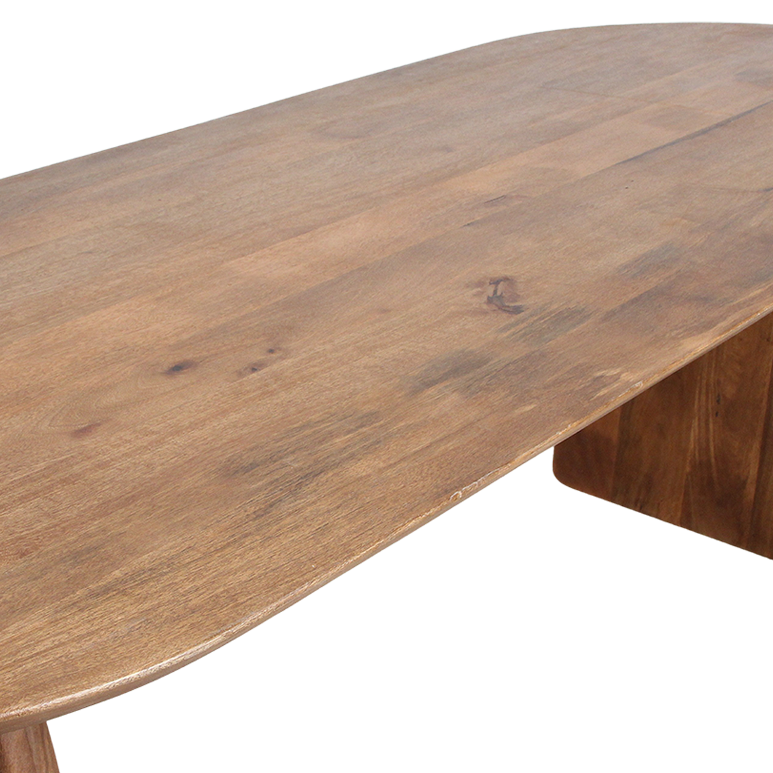 Table à manger Bullnose ouverte marron 180 cm Raw Materials