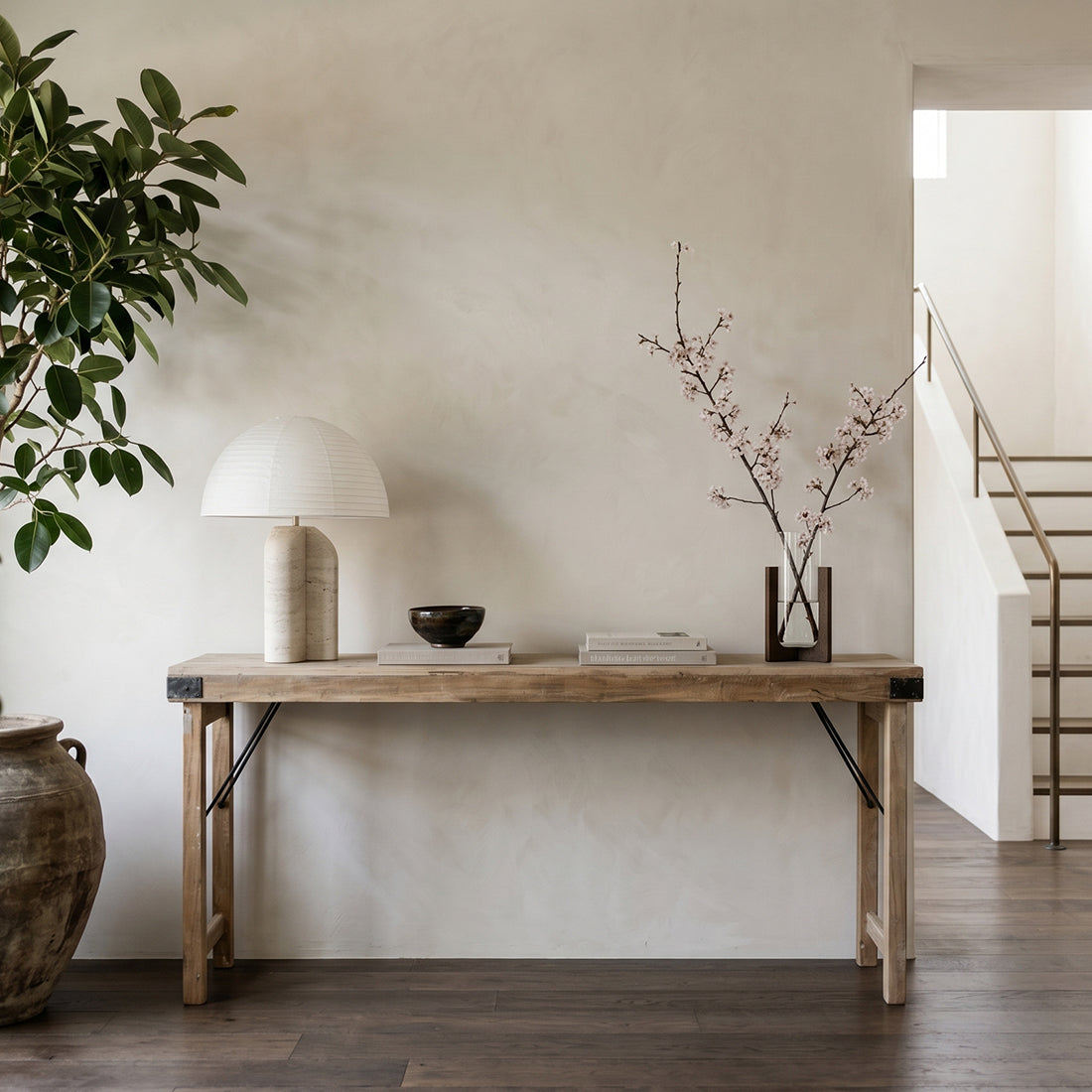 Console Rabattable Limewash Matières Premières