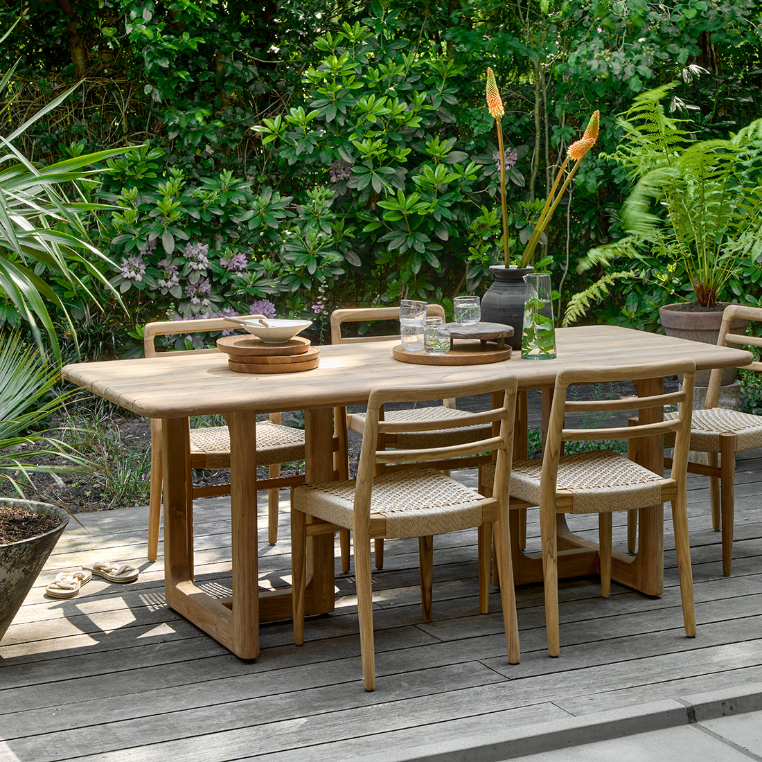 Table de jardin en teck Primavera 240 cm Raw Materials