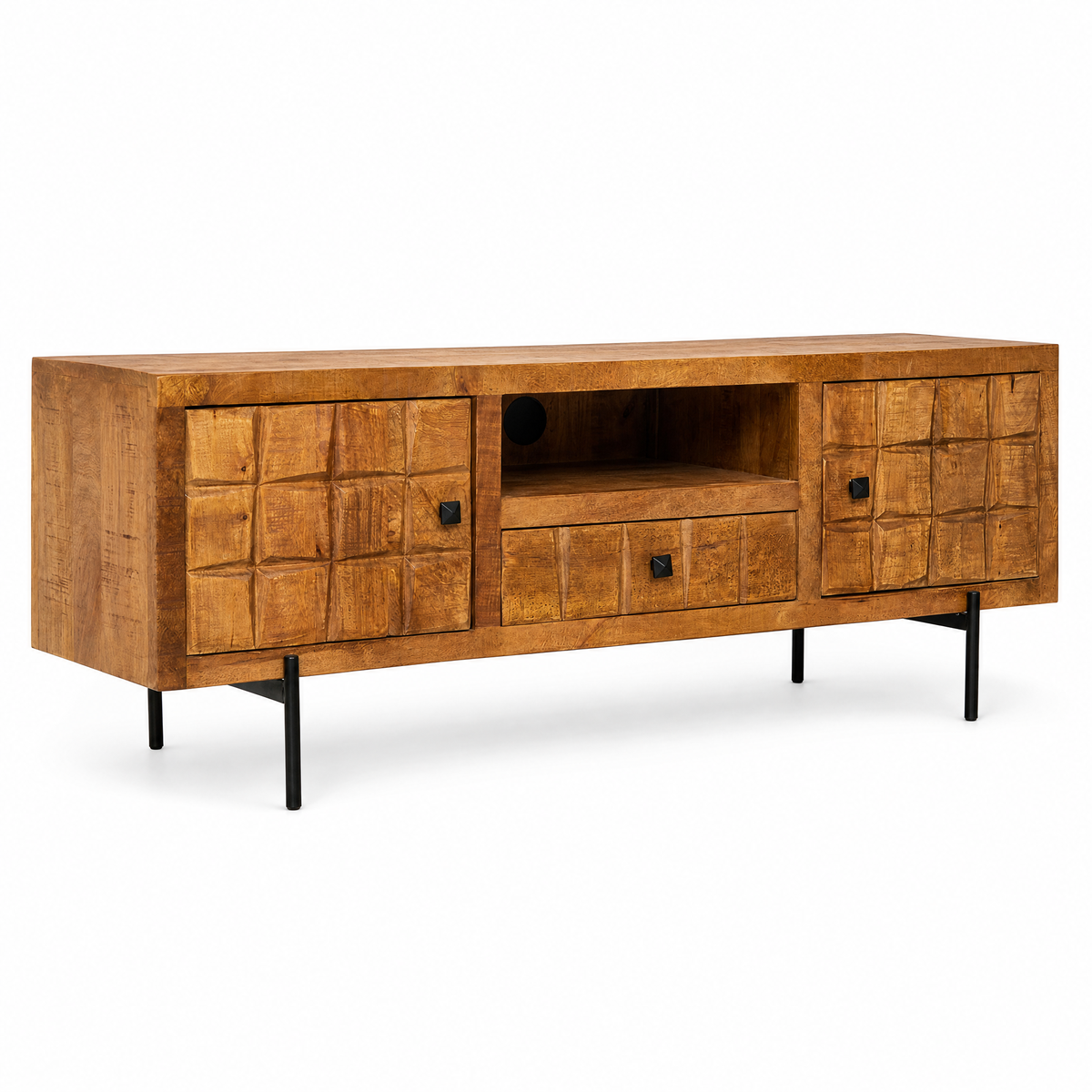 Meuble TV Bois de manguier Brandy 150cm Starfurn