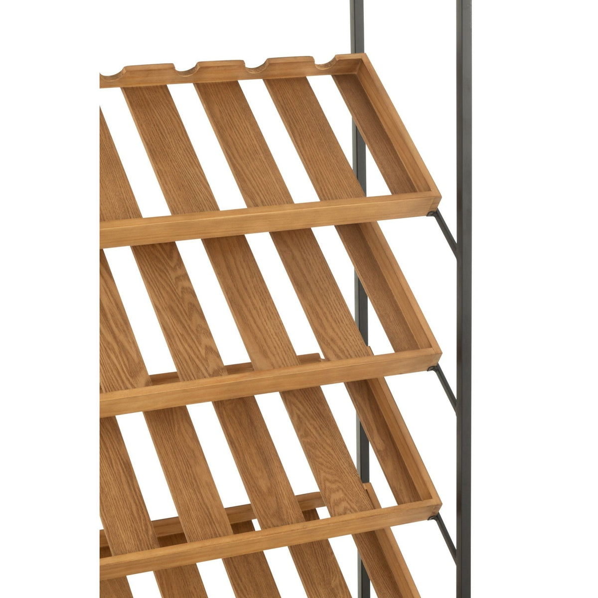 Meuble bar Wine Placage Naturel/Noir Large J-Line
